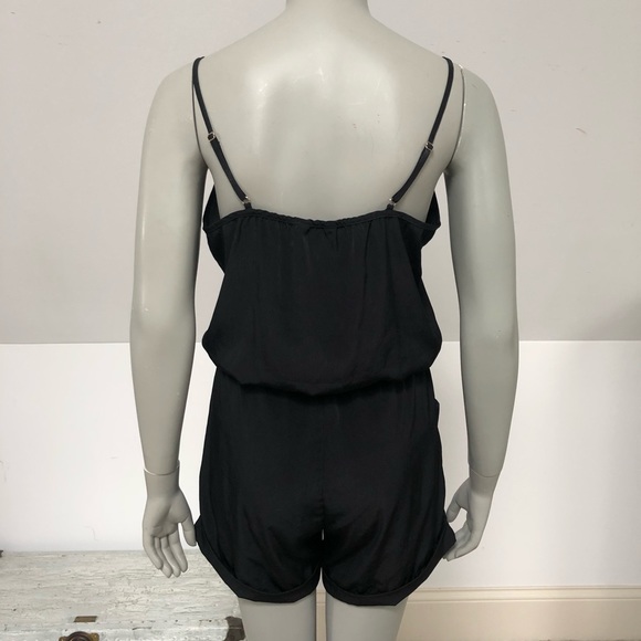 J-Crew Black romper with tie waist - Picture 2 of 8